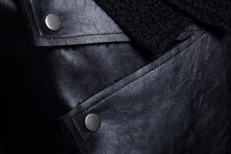 Men Autumn Punk Leather Jacket Casual Motorcycle Leather Jacket Male Coat Personality Lrregular Leather Jacket