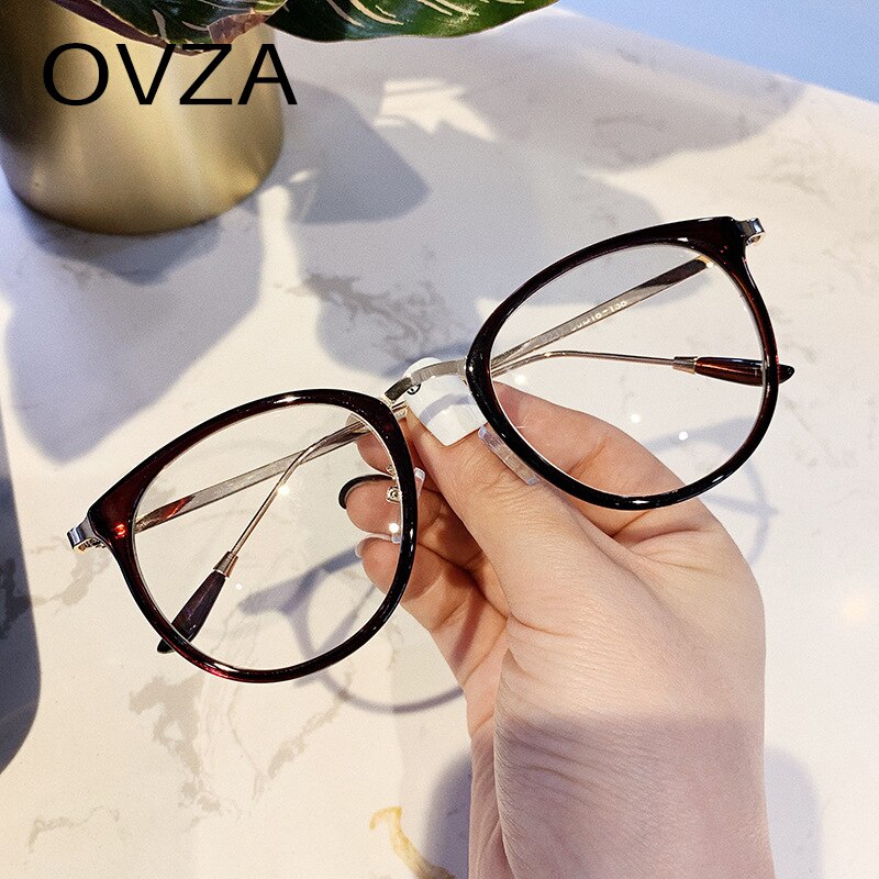 Ovza rektangelbriller med gennemsigtig brilleramme kvinder optisk ramme mænd s5003