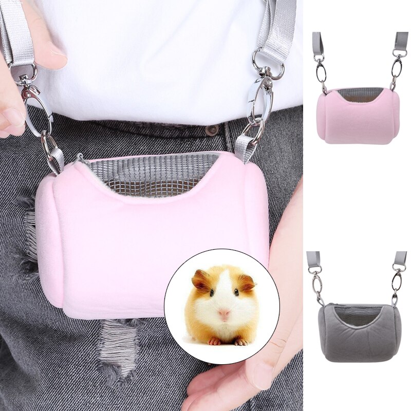 Hamster Cavia Carrier Bag Eekhoorn Egel Huis Knaagdieren Kooi Huisdier Transport Tas Voor Ratten Cilinder Schoudertas Cross Body