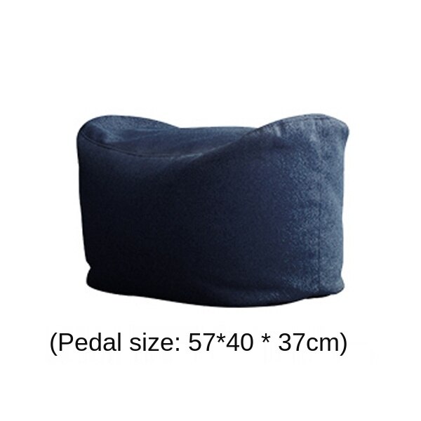 Riesen Sitzsack Sofa Stuhl Footsool Abdeckung Keine Füllstoff Boden Sitz Tatami Puff Ottomane Hocker Baumwolle Leinen Faul Sofa Couch liege: Blau-Schemel Startseite