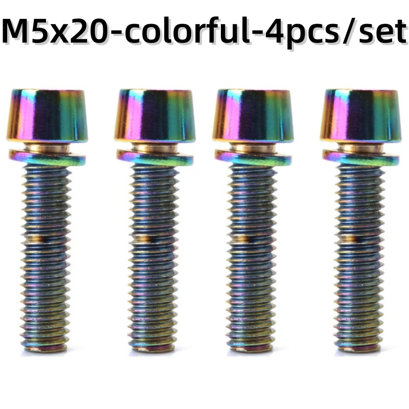 Fahrrad Lenkung Lenker Vorbau Schrauben Bolzen Bunte Edelstahl M5 * 20mm M6 * 20mm fahrrad Vorbau Schrauben/Abstandshalter Teile: Grau