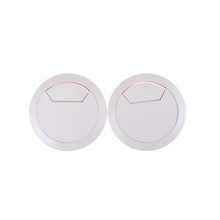 2PCS/set 60mm Computer Desk Grommet Table Cable Outlet Port Surface Wire Hole Cover Durable grey Best