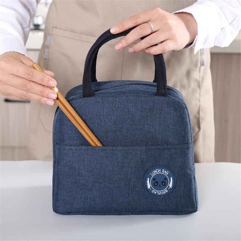 Bolsa de almuerzo de tela Oxford con aislamiento portátil de , bolsas de almuerzo térmicas para Picnic, para mujer, niños, hombres, bolsa de almuerzo con estampado