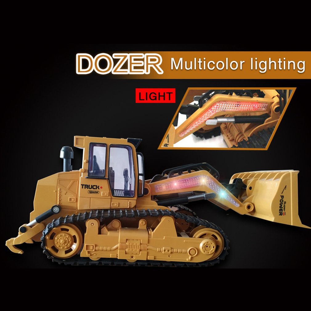 Camión excavadora a Control remoto de 2,4G, juguete de simulación Rc, coche de ingeniería, Tractor, oruga, juguete Brinquedos, para niños