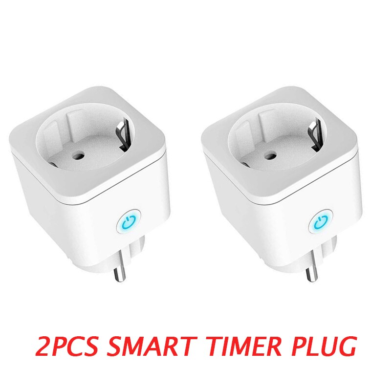 Smart Plug WiFi Socket EU Power Timing Function Smart Home Smart Life APP Control Work With Alexa Google Assistant 100-240V: 2 Pieces