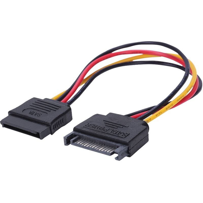 PC SATA 15 Pin Male to Female HDD Power Cable Converter Adapter