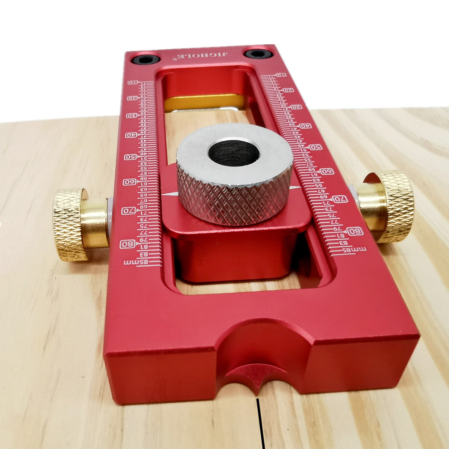 Adjustable Screw Jig 2 in 1 Cross Dowel Drill Guide Kit Woodworking Drilling Puncher Locator Pocket Hole Jig w/ 5 Drill Sleeves