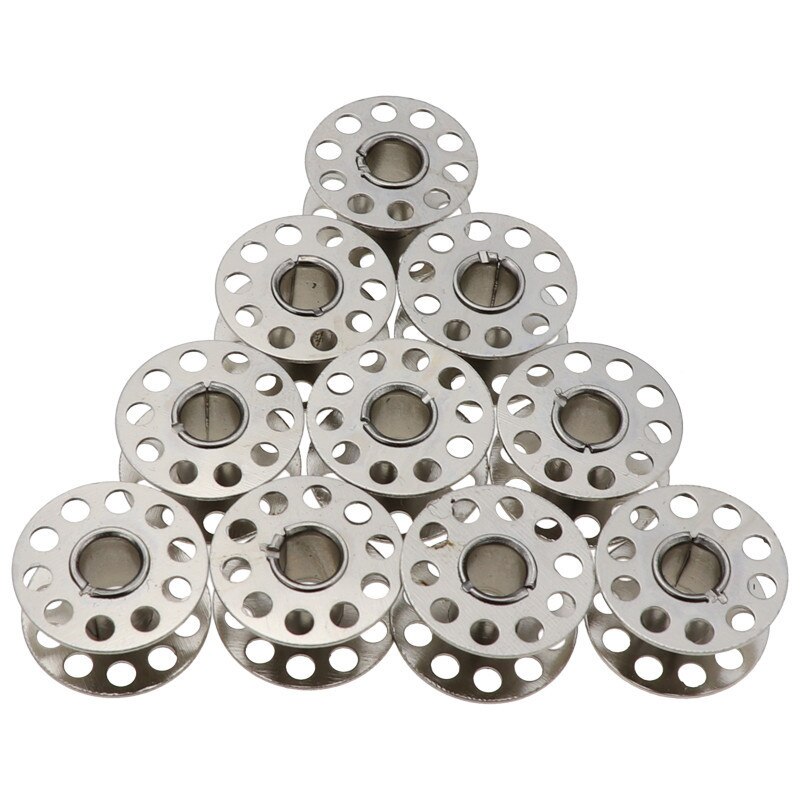 Metal Bobbins Spool Sewing Craft Tool Stainless Steel Sewing Machine Bobbins Spool for Brother Janome Singer: 10PCS