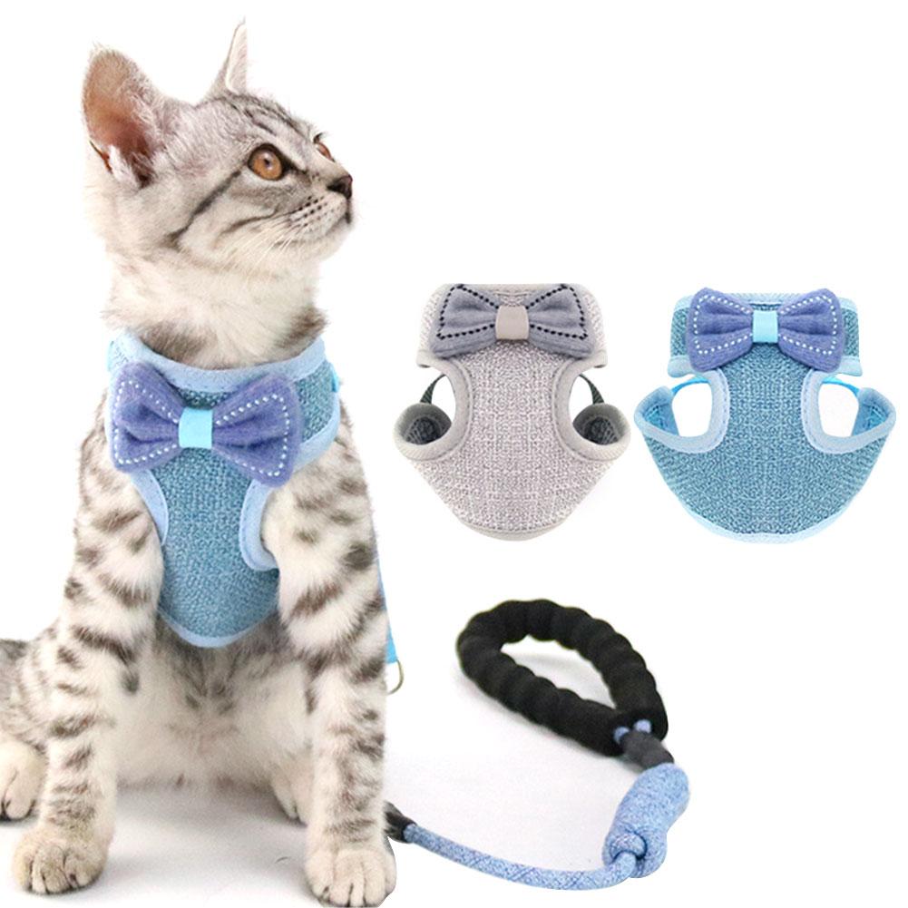 Nowość anty-ucieczka Kot rozwijana smycz klatka piersiowa i plecy Kot lina zwierzę domowe regulowana uprząż ze smyczą dla kotów