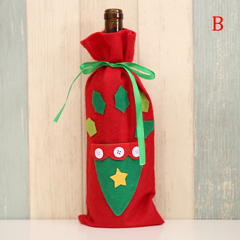 Julemanden juletræ vinflaske dækker dekor årstaskeholder