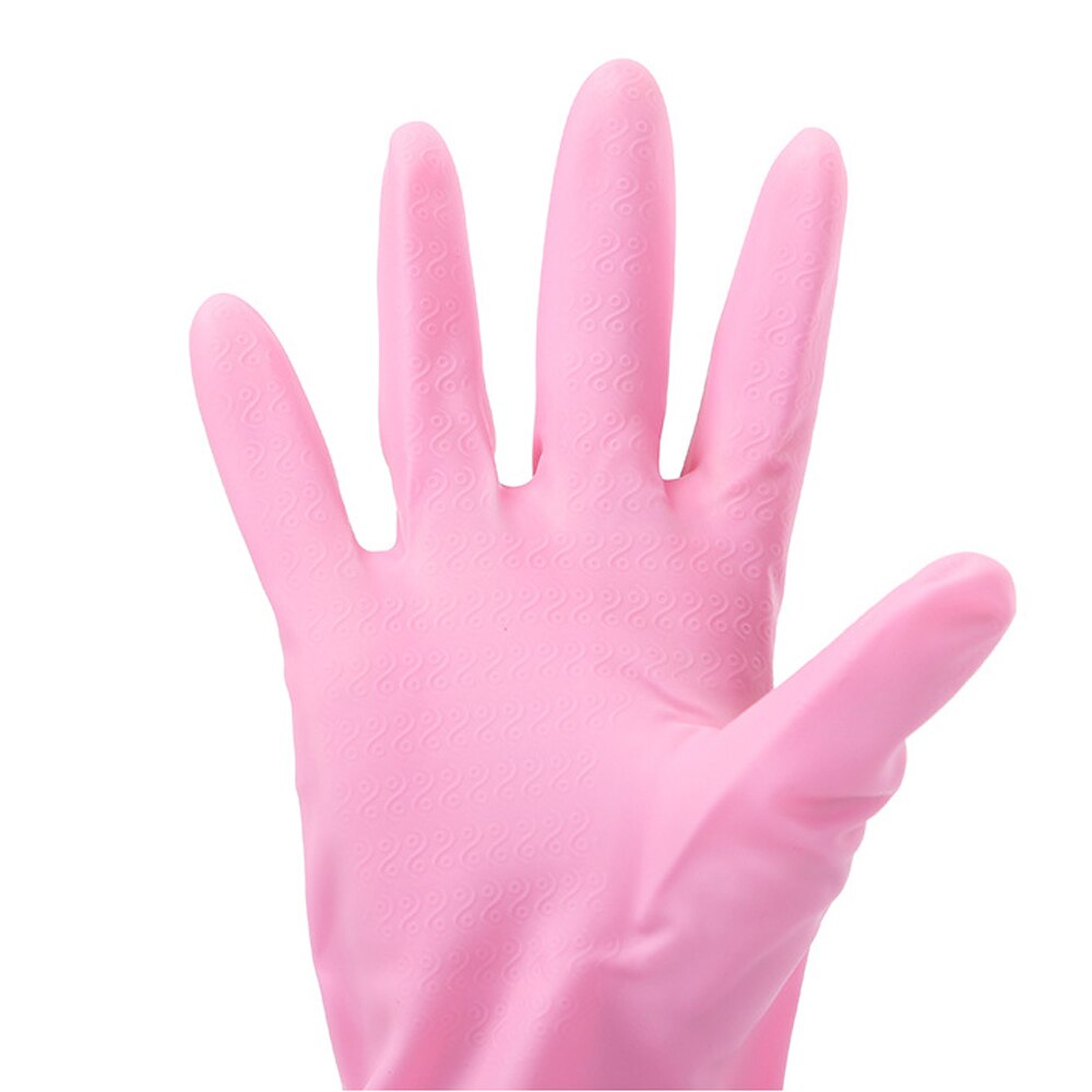 1 Pair Long Sleeve Magic Dishwashing Scrubber Dish Washing Sponge Rubber Scrub Gloves Kitchen Cleaning Home Kitchen Supplies