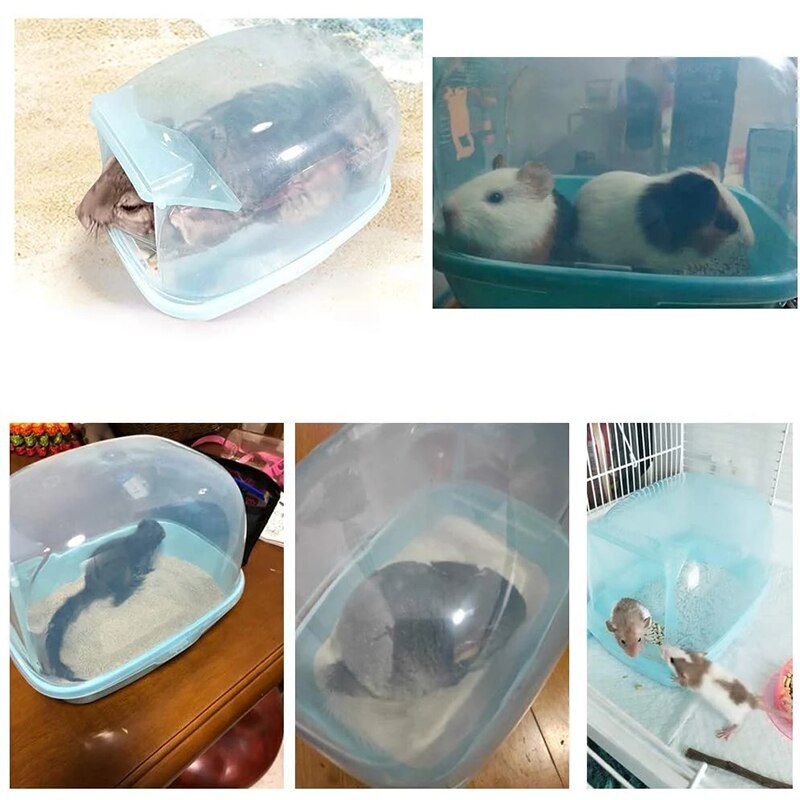 Chinchilla Bad Gladde Plastic Droge Zandbak Douche Toilet Grote Ruimte Eekhoorn Egel Sauna Kleine Dier Accessoires