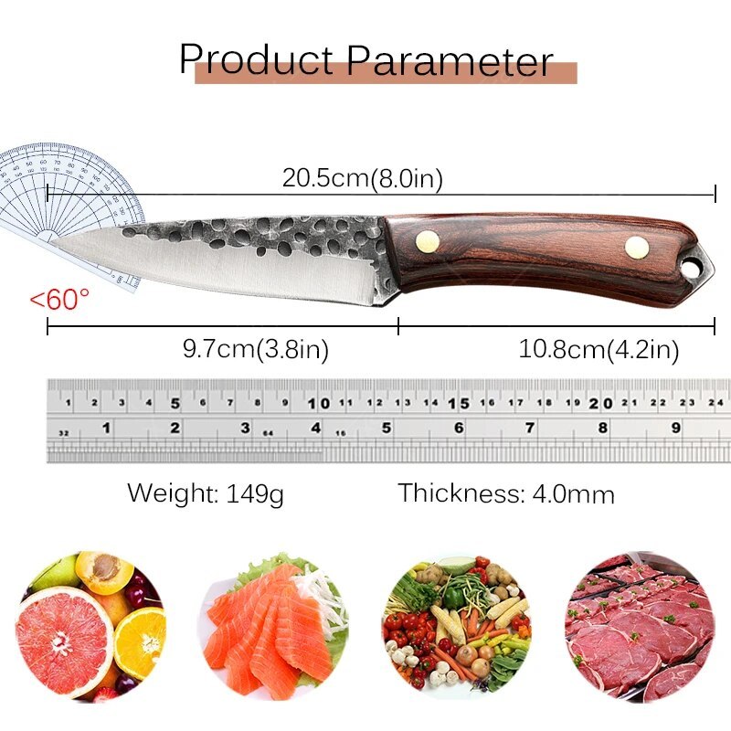 Faca de desossa de aço inoxidável faca de cozinha profissional faca japonesa cutelo de carne cutelo de osso forjando faca ferramentas de cozinha