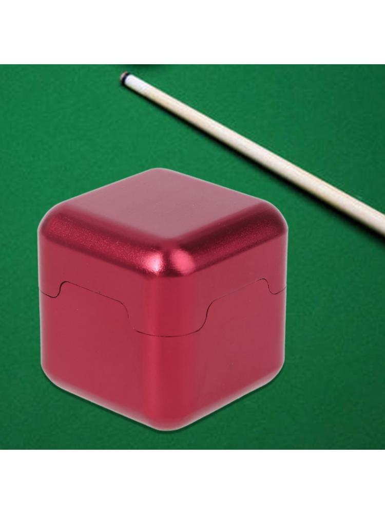 Aluminium Draagbare Mini Pool Cue Tip Krijt Houder Carrier Case Box Voor Biljart