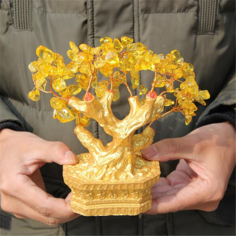 Citron clever gas clever gas tree is geomantic and vast crystal lives in adornment 385 grams