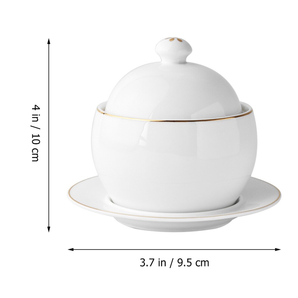 1 Set Ceramic Stew Pot Practical Steam Soup Pot Bowl Ceramic Bowl Small Soup Pot