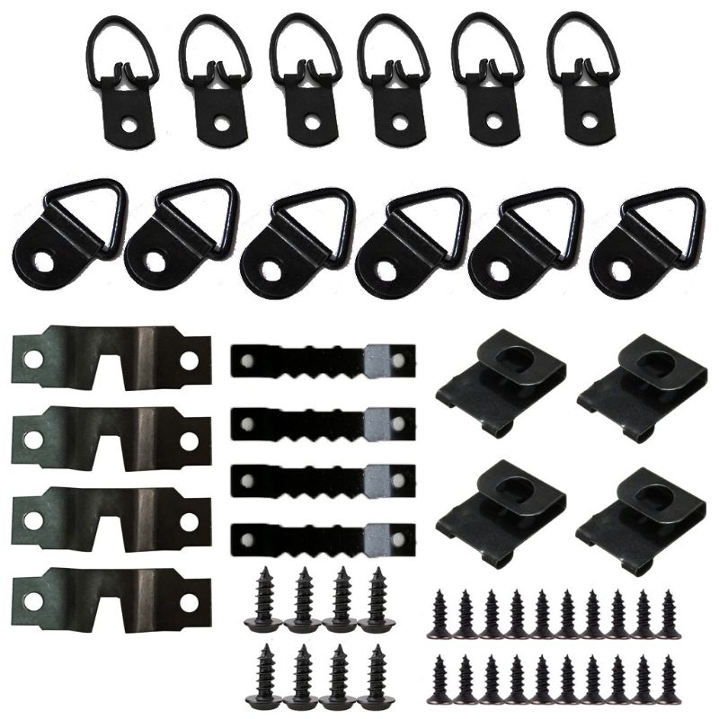 52pcs/set Photo Picture Frame Hanging Kit Heavy Duty Serrated Hanger Hardware For Wall Mounting