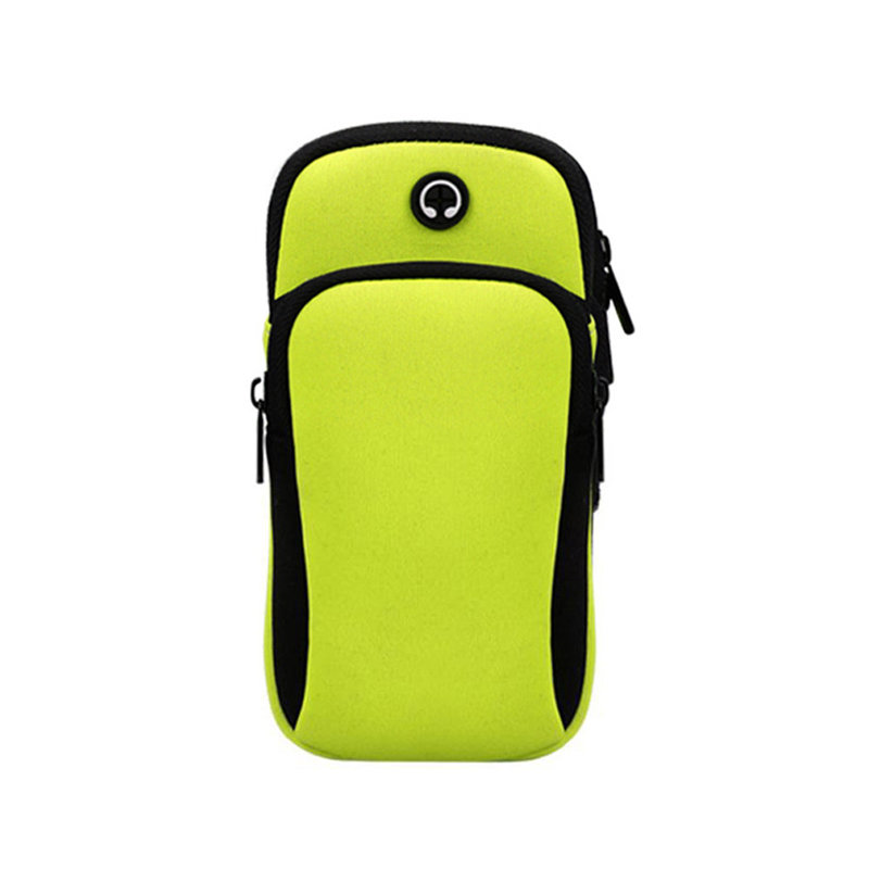 Waterdichte Universele Brassard Hardlopen Gym Sport Armband Case Mobiele Telefoon Arm Band Bag Holder Voor Iphone Smartphone Op Hand 7: Green
