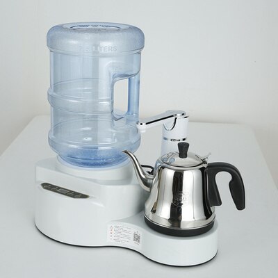 Distributeur d'eau chaude instantané pompe Gallon Machine à boire 1L acier inoxydable bouilloire électrique théière chaudière Mini barre de thé ue: white
