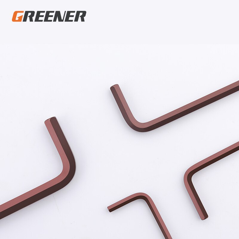 GREENER 2pcs L shaped hex key allen wrench 1.5mm 2mm 2.5mm 3mm 4mm 5mm 6mm 8mm 10mm 12mm 14mm Ball Head Single wrench Hand tools