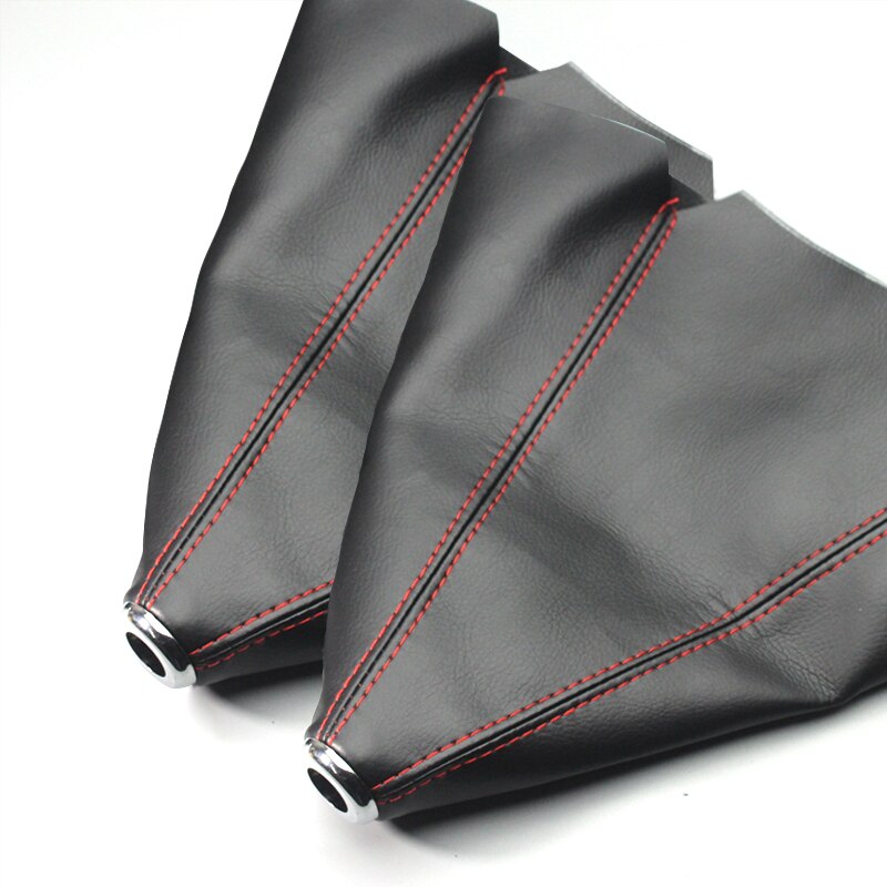 Palanca de cambios de cuero de fibra de carbono, cubierta a prueba de polvo para Ford Focus MK2 2 3 Mondeo MK4 Ranger Toyota Corolla chr RAV4 yaris