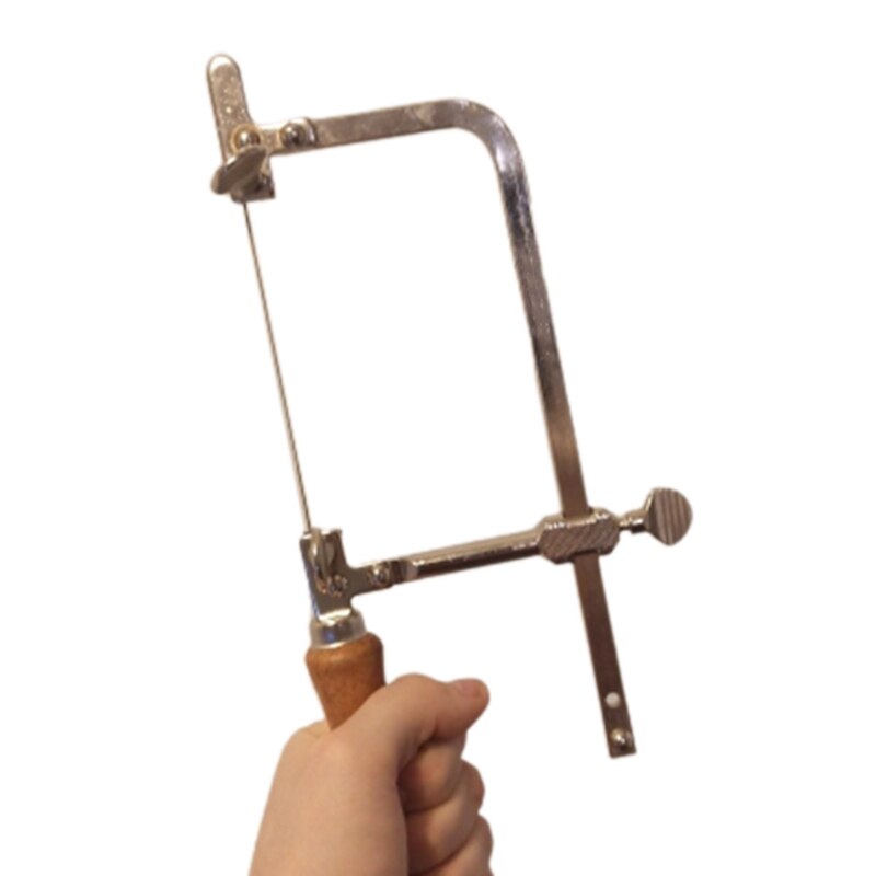 Coping Saw Frame Deluxe Coping Frame Replacement Blades Wooden Handle of Jewelry Saw Frame Hand Tools