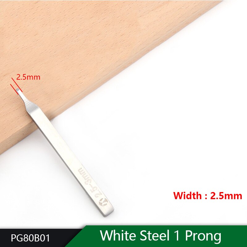 Ensemble de ciseaux plats en cuir pour tissage de trous, poinçons, couture, bricolage, laçage, 2.5/3mm, acier solide: 2.5-3 1Prong