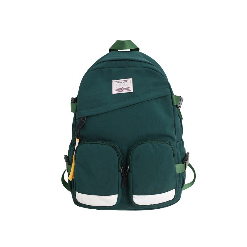 HOCODO Multi Tasche Frauen Rucksack unisex Schüler Bookbag Wasserdichte Nylon Große Kapazität Reise Rucksack Weibliche Schul: Grün