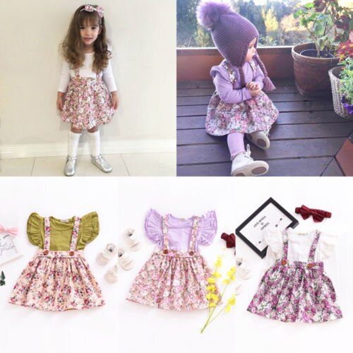 Prinses Bloemen Rok Algehele Peuter Baby Meisjes Bloemen Party Prinses Bib Jarretelle Rok Outfits