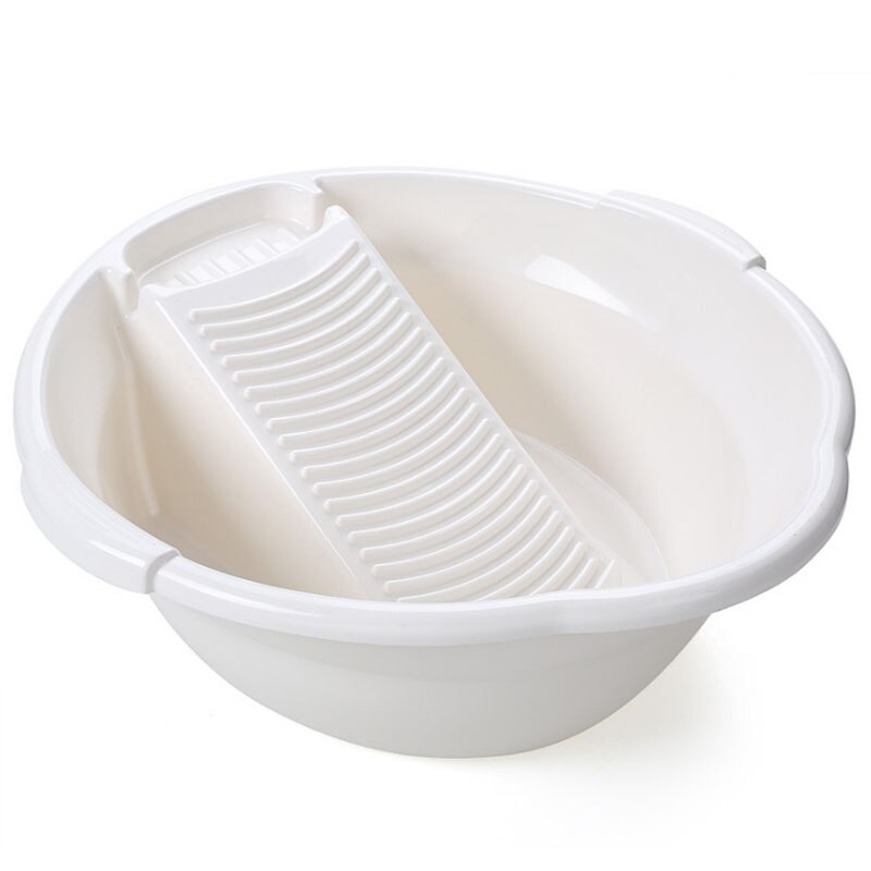 Stor plastik håndvask med skum kost praktisk fortykkelse baby undertøj vasketøjsbalje bekvemt hjem forsyninger