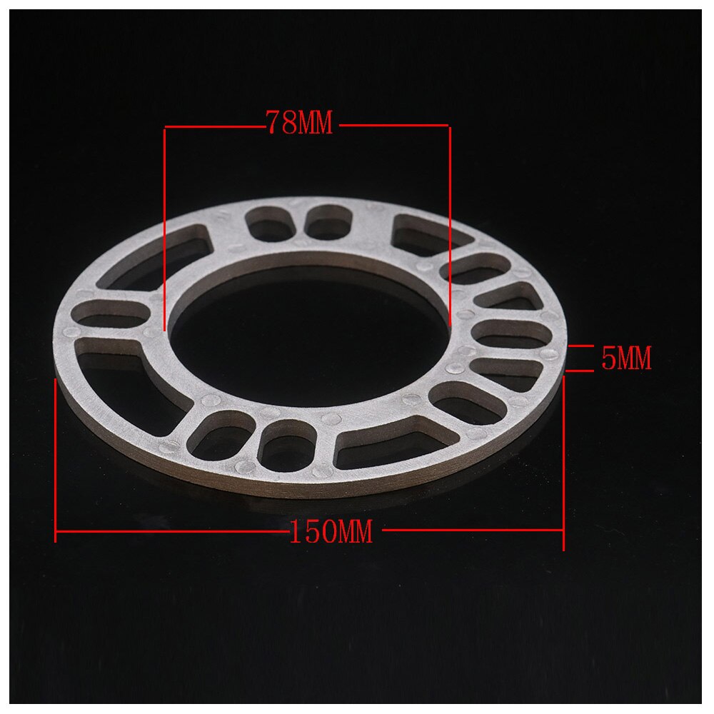 2pcs 3mm/5mm/8mm/10mm Car Aluminum Alloy Wheel Spacer Shims Plate For 4 Hole Wheel Hub 4X98 4X100 4X108 4X114 Car Accessaries: 5MM