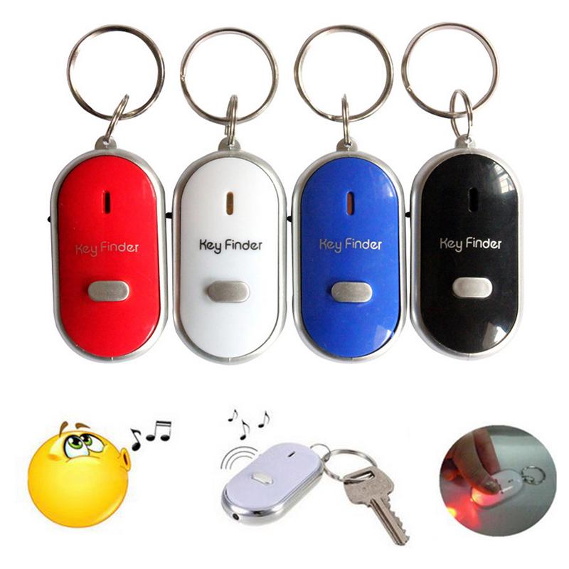 Sound Control Lost Key Finder Locator Sleutelhanger Led Light Zaklamp Mini Draagbare Fluitje Key Finder In Voorraad 11 Meerdere Kleur