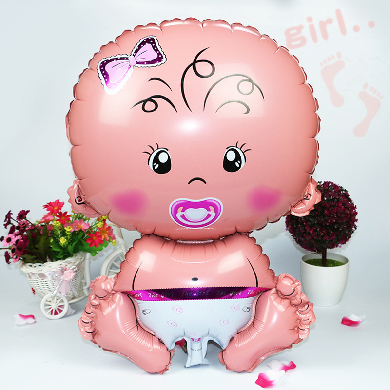 Dibujos Animados niñas Ángel Bebé globos de aluminio bebé niña 1th cumpleaños decoraciones niños Decoración