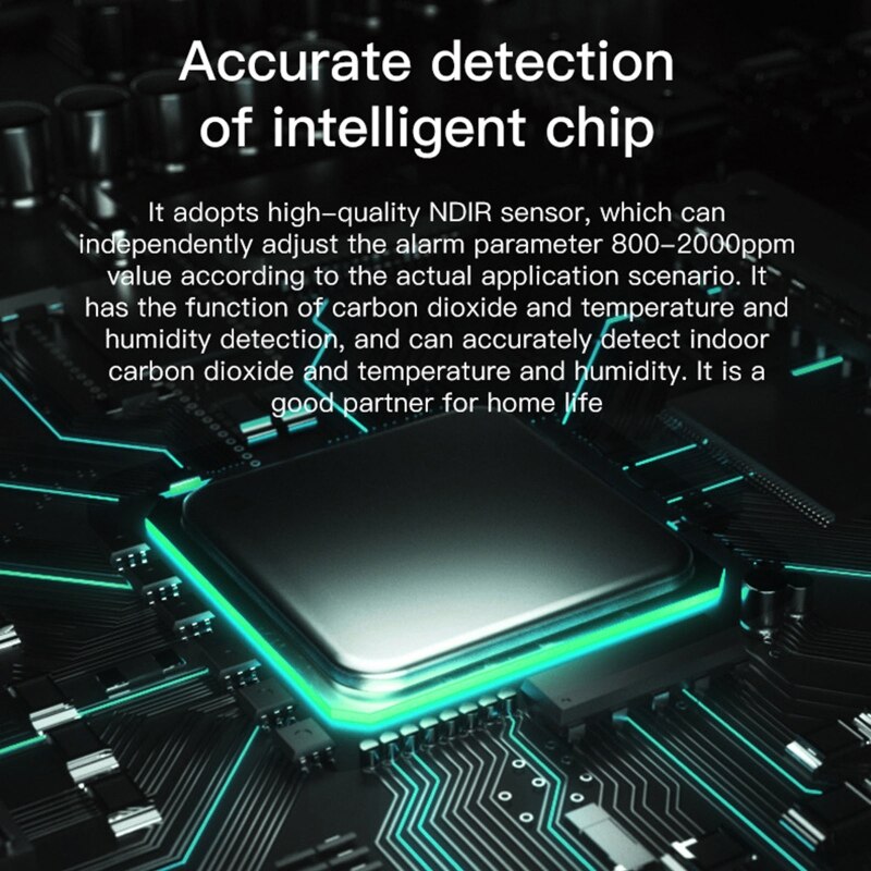 Wall Mount CO2 Detector Meter Indoor Air CO2 Monitor 400-5000 PPM Portable Carbon Dioxide Detector Monitor 2022