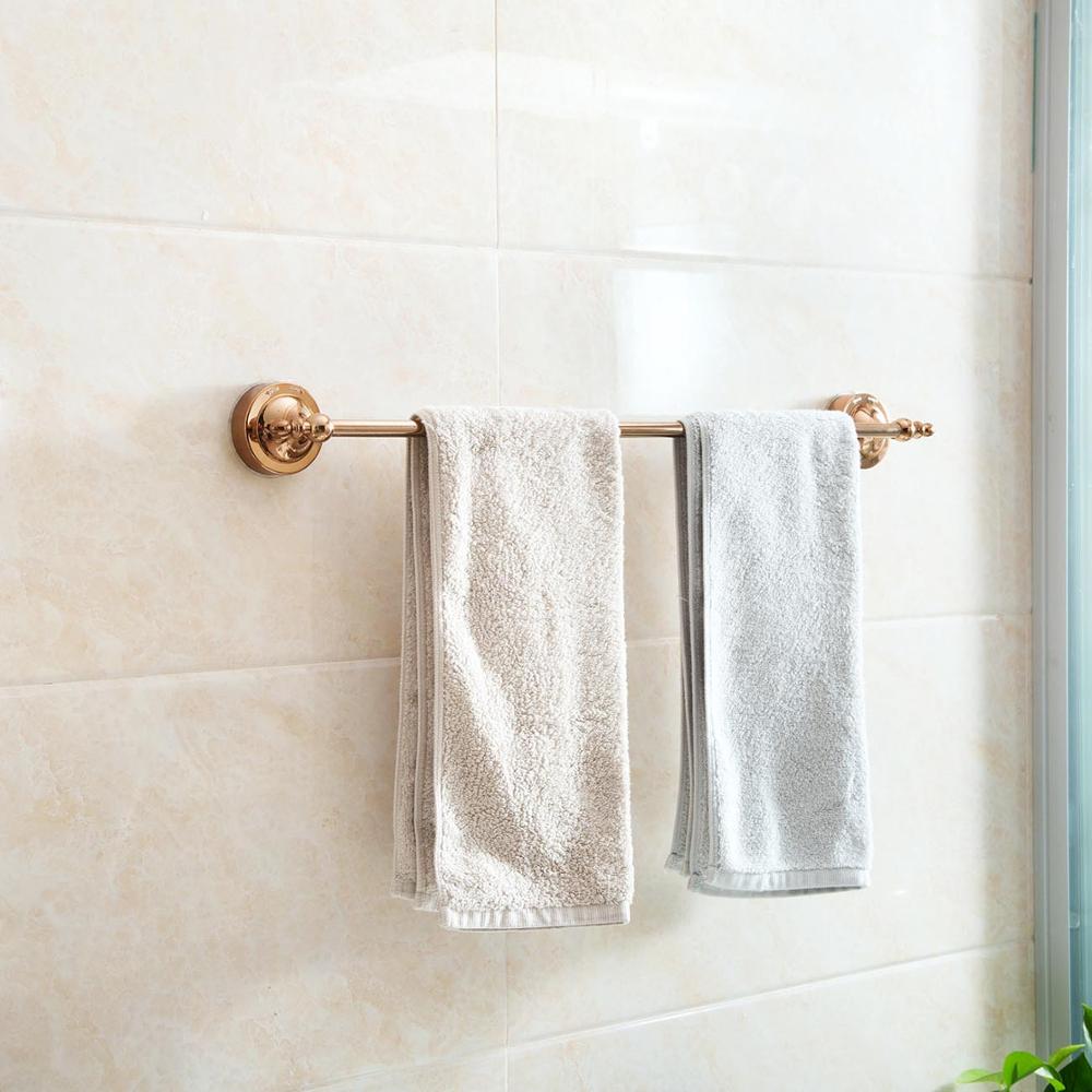 Metalen Puch Gratis Handdoekhouders Badkamer Badhanddoek Houder Wc Naadloze Zuignap Rack Dubbele Handdoekhouder
