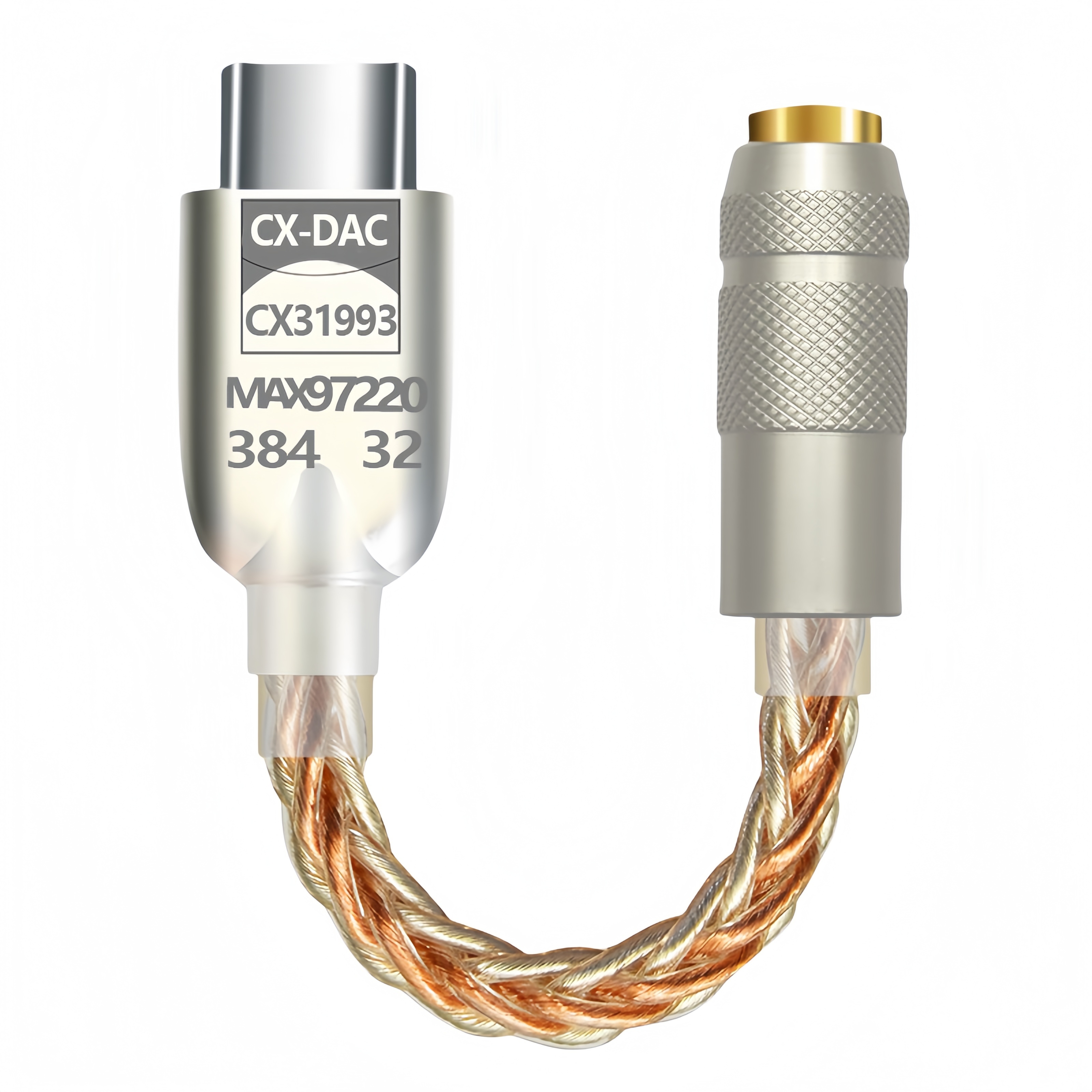 CX31993 DAC + MAX97220 AMP | 65mW High-Power Output | Type-C to 3.5mm Audio Adapter | Perfect for High-Impedance Headphones