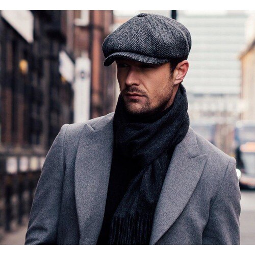 Sklep jubilerski męska czapka z daszkiem mizerny Blinders Tomasz Shelby kierowca kapelusz kaszmirowy beret fedora CP4