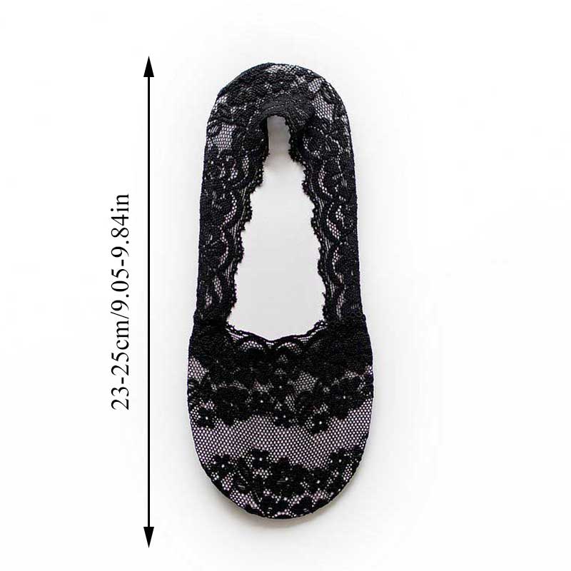 Silicone Shallow Women Socks Lace Slipper Ankle Socks Invisible Seamless Low Cut Boat Socks For Female Ladies Casual Calcetines