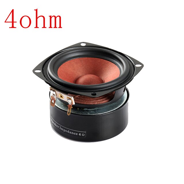 3 Inch Full Range Speaker Driver 15W 4Ohm 8Ohm Geluid Muziek Hifi Bluetooth Speaker Voor Boekenplank Audio Diy 1pc: 4Ohm Square 1pc