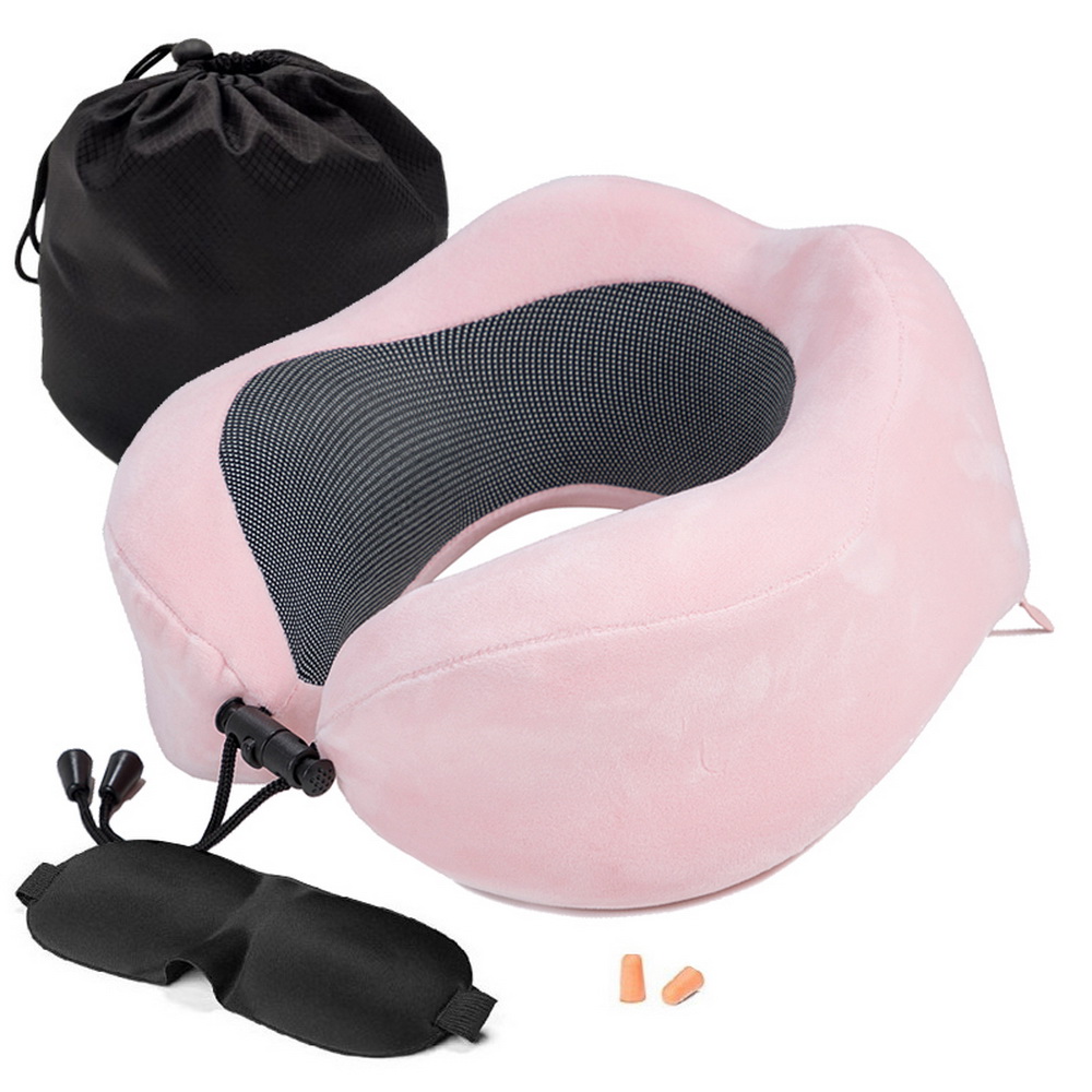 Memory Foam Neck Pillows U Shaped Soft Slow Rebound Space Travel Pillow Solid Neck Cervical Healthcare Bedding