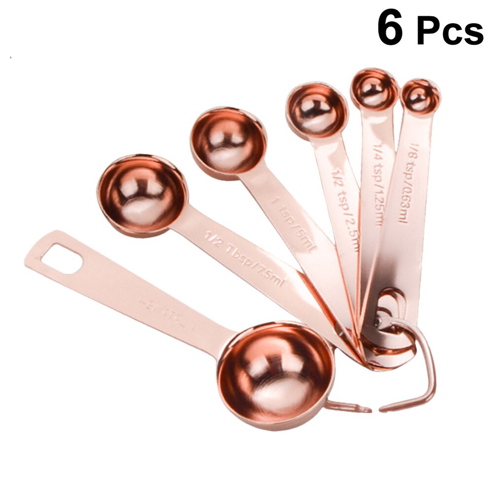 6pcs Heavy Duty Stainless Steel Measuring Spoons for Dry or Liquid Ingredients