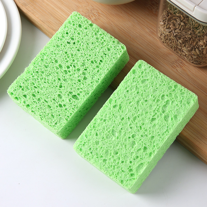 Natural Wood Pulp Dishwashing Cotton Absorbent Wood Pulp Sponge Scouring Pad Cleaning Sponge Stain Remover Dishwashing Cotton