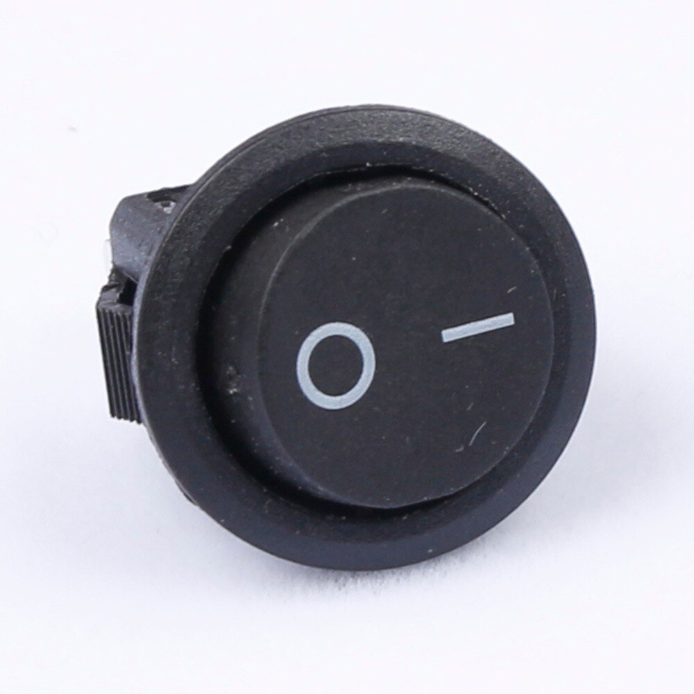 2 Pin 20mm ON/OFF Round Boat Rocker Switch Mini Waterproof Cap LED illuminated Car Dashboard Dash Boat Van 12V: Black