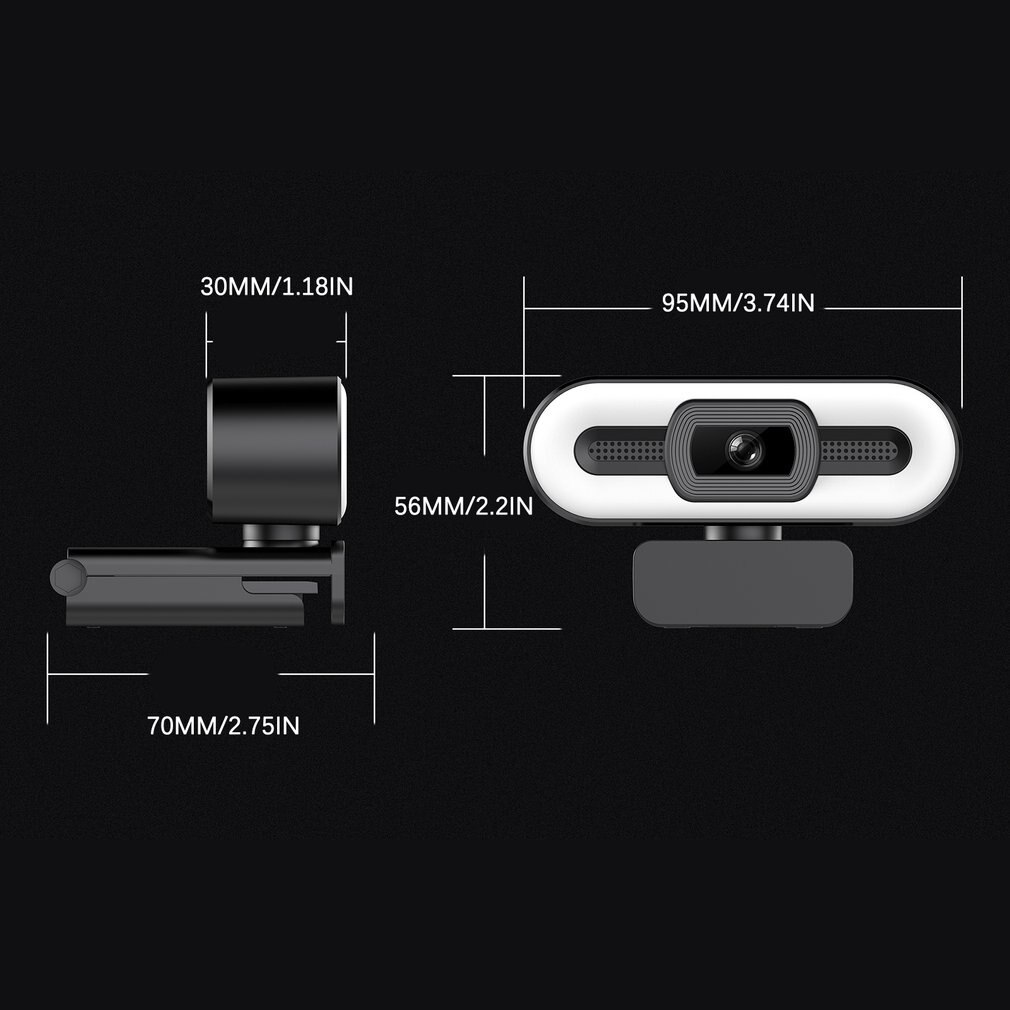 A18 2K High Definition Webcam Licht Invullen Camera Focus Voor Online Leren Notebook Computer Desktop Computer