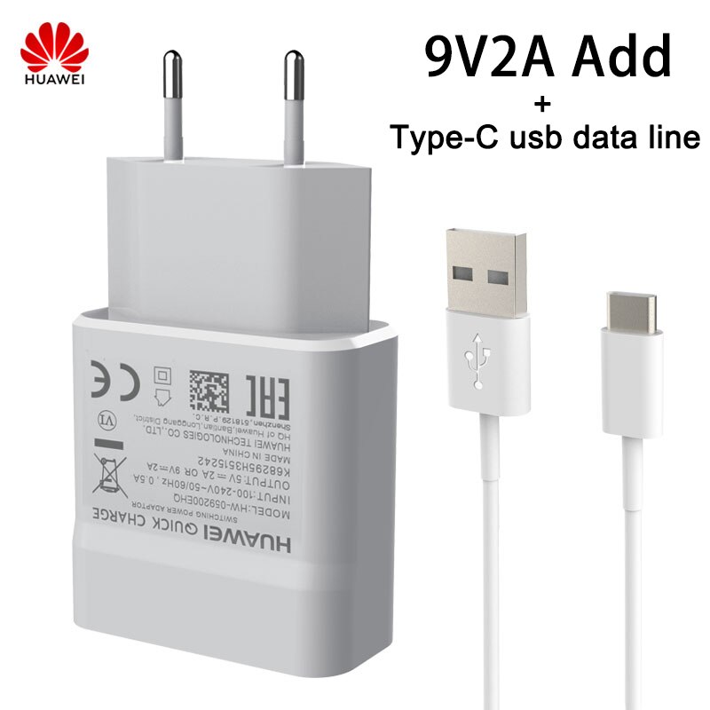 Original Huawei Schnelle Ladegerät Adapter 5V 9V 2A Mikro Typ-C Kabel Für Huawei P8 P9 Plus lite Ehre 8 9 Kamerad 8 10 Nova 2 2i 3 3i: 9V2A Add art-C