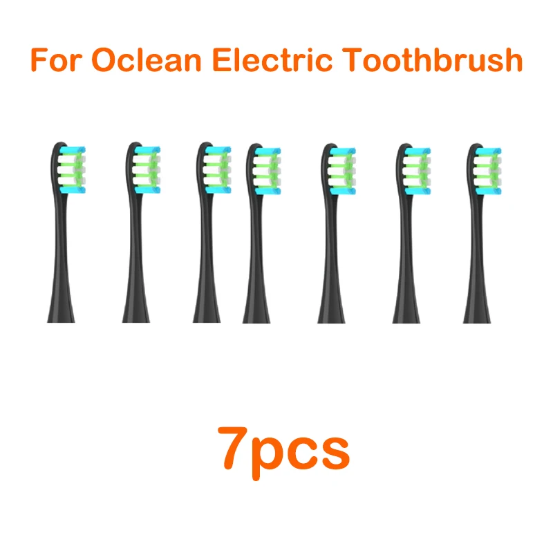 For Oclean Flow/X/ X PRO/ Z1/ F1/ One/ Air 2 /SE Brush Heads Soft DuPont Sonic Toothbrush Vacuum Bristle 7pcs Replacement Heads: Light  Blue