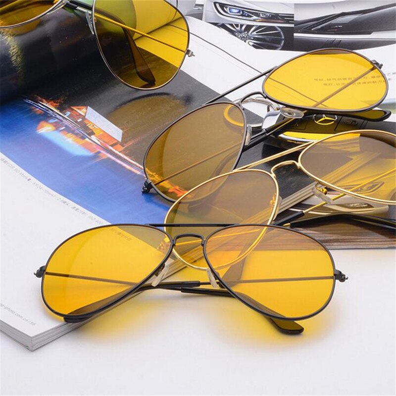 Zxtree 2019 fahion nattesyn solbriller mænd beskyttelsesbriller bilchauffører anti-blænding gul linse solbriller kvinder kørebriller  z396