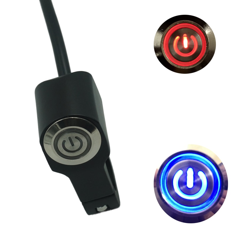 Motorcycle Switches 22mm 25mm Handlebar Mount Headlight Hazard Brake Fog Light Power ON-OFF With Indicator Light