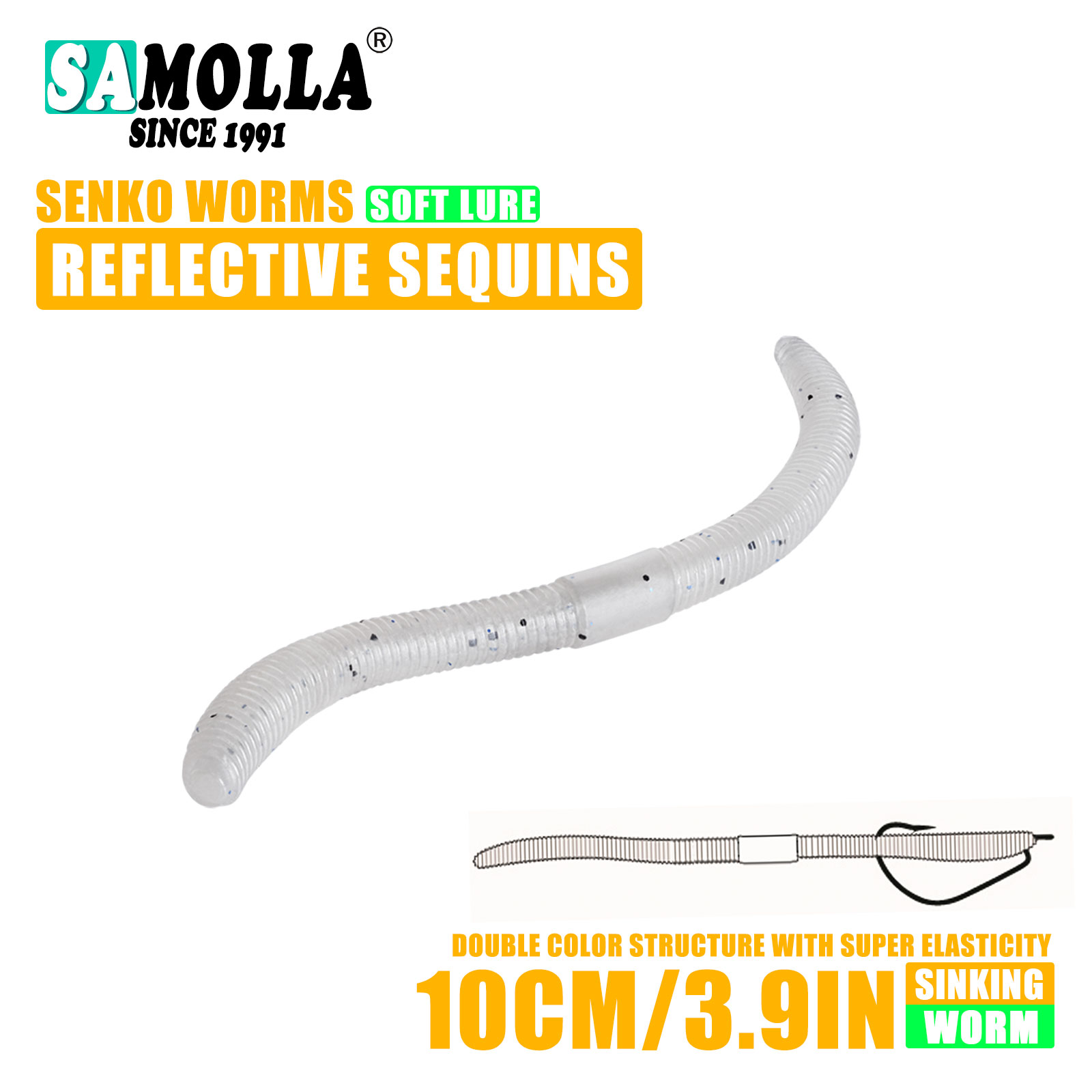 10 cm/14 cm 10/15 unids/bolsa cebo suave Senko gusano palo loco cebos de gusano Leurre Souple Wobblers para todos los peces Pesca señuelo de Pesca de lubina: Rojo coral