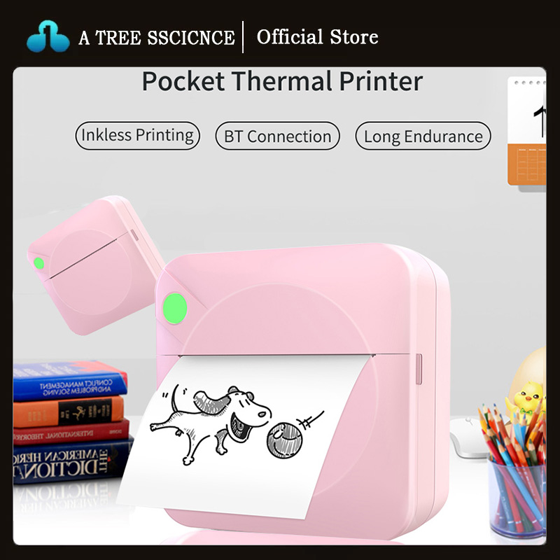 Mini Printer Portable Thermal Printing Machine Bluetooth Mini Photo Picture Label Printer for Android iOS DIY Home Use Printer